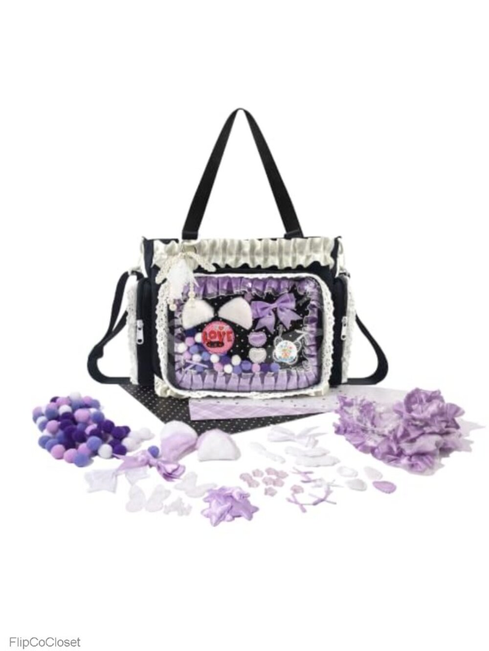 Kawaii Crossbody Purse with Clear Window DIY Ita Bag